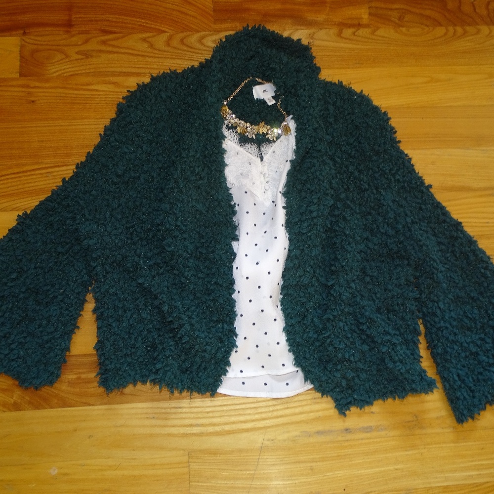BP fuzzy teddy cardigan